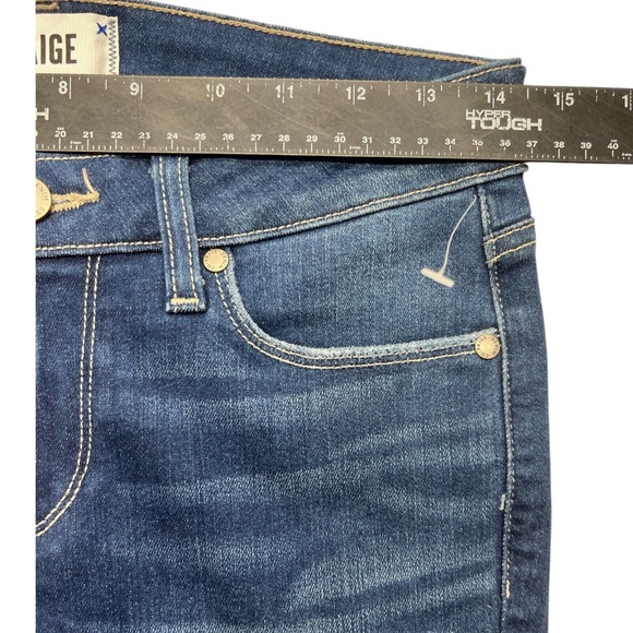 Paige Jeans Women 28 Blue Ultra Skinny Stretch Mildly Distressed Whiskering - Picture 11 of 15